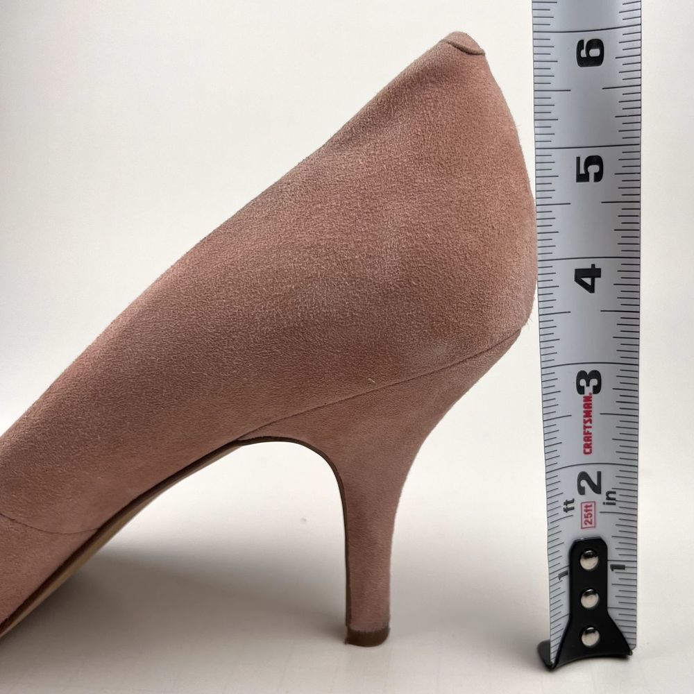 INC Sz 10 Zitah Microsuede Pointed Toe 3.5" Dress Heels Blush Pink - Picture 9 of 9